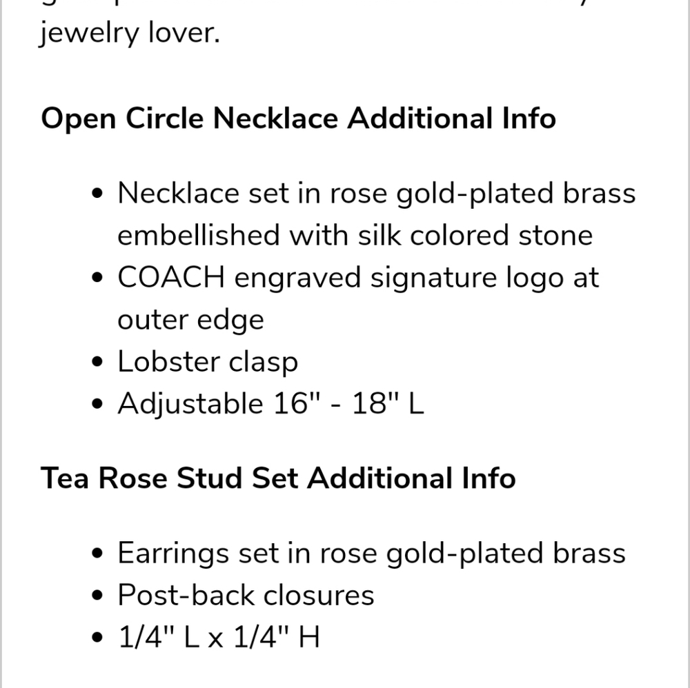 NWT Coach Tea Rose Stud Set - Picture 2 of 6